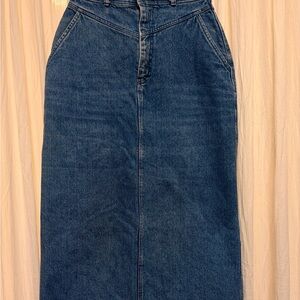 Women's Blue and Navy Skirt